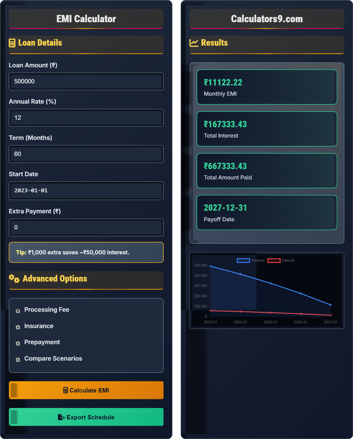 EMI Calculator