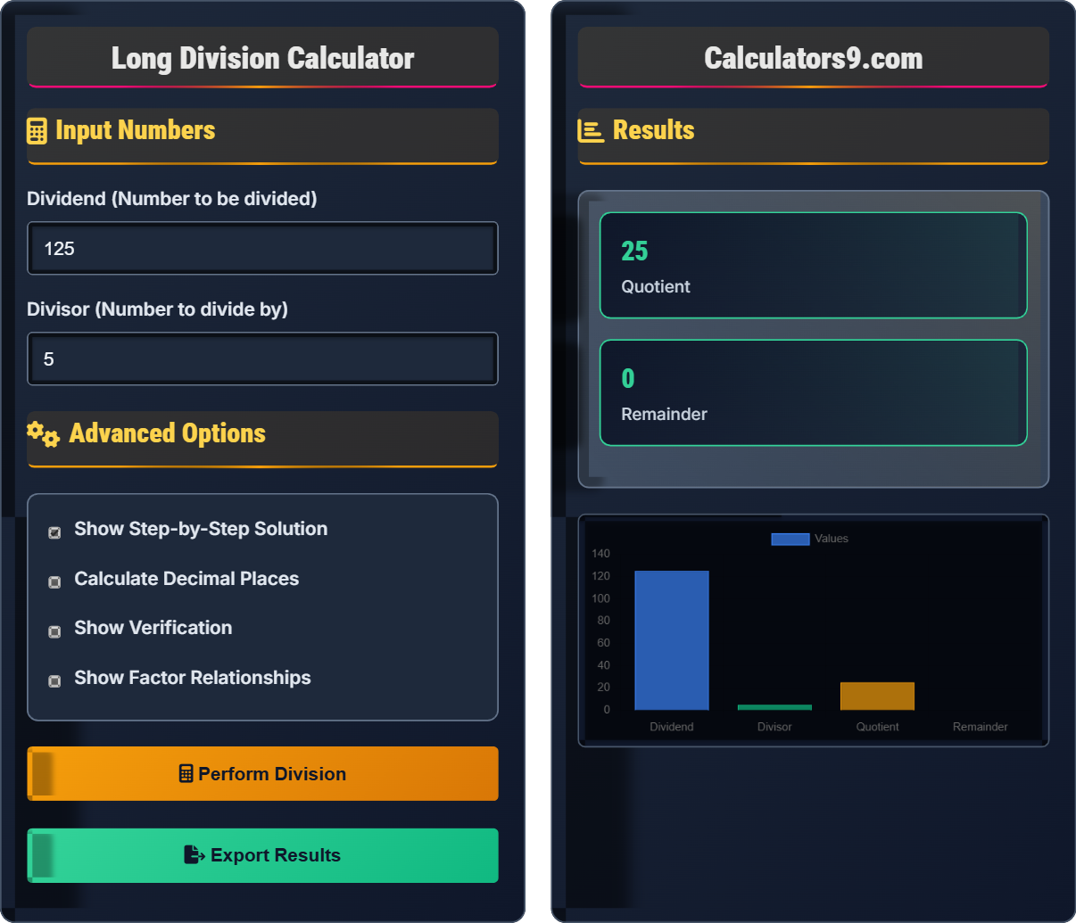 Long Division Calculator