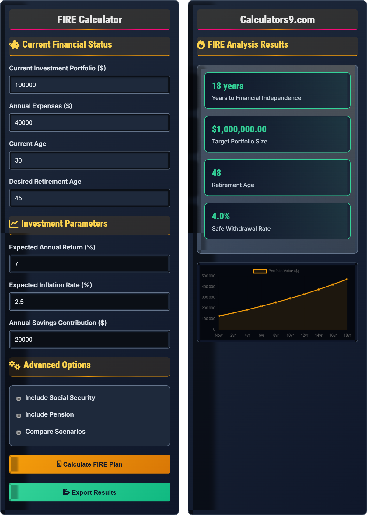 FIRE Calculator