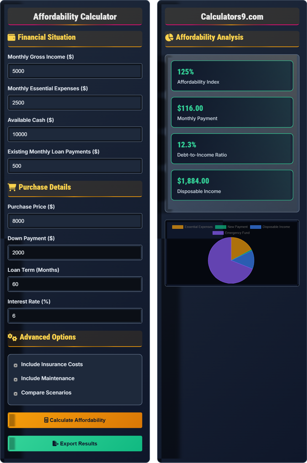 Affordability Calculator