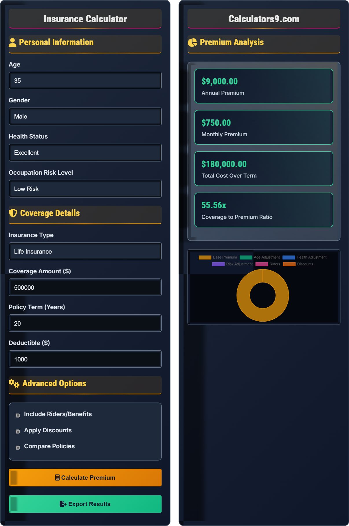 Insurance Calculator