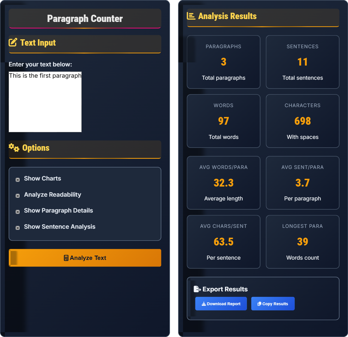 Paragraph Counter