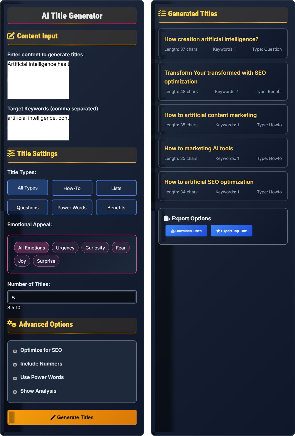 AI Title Generator