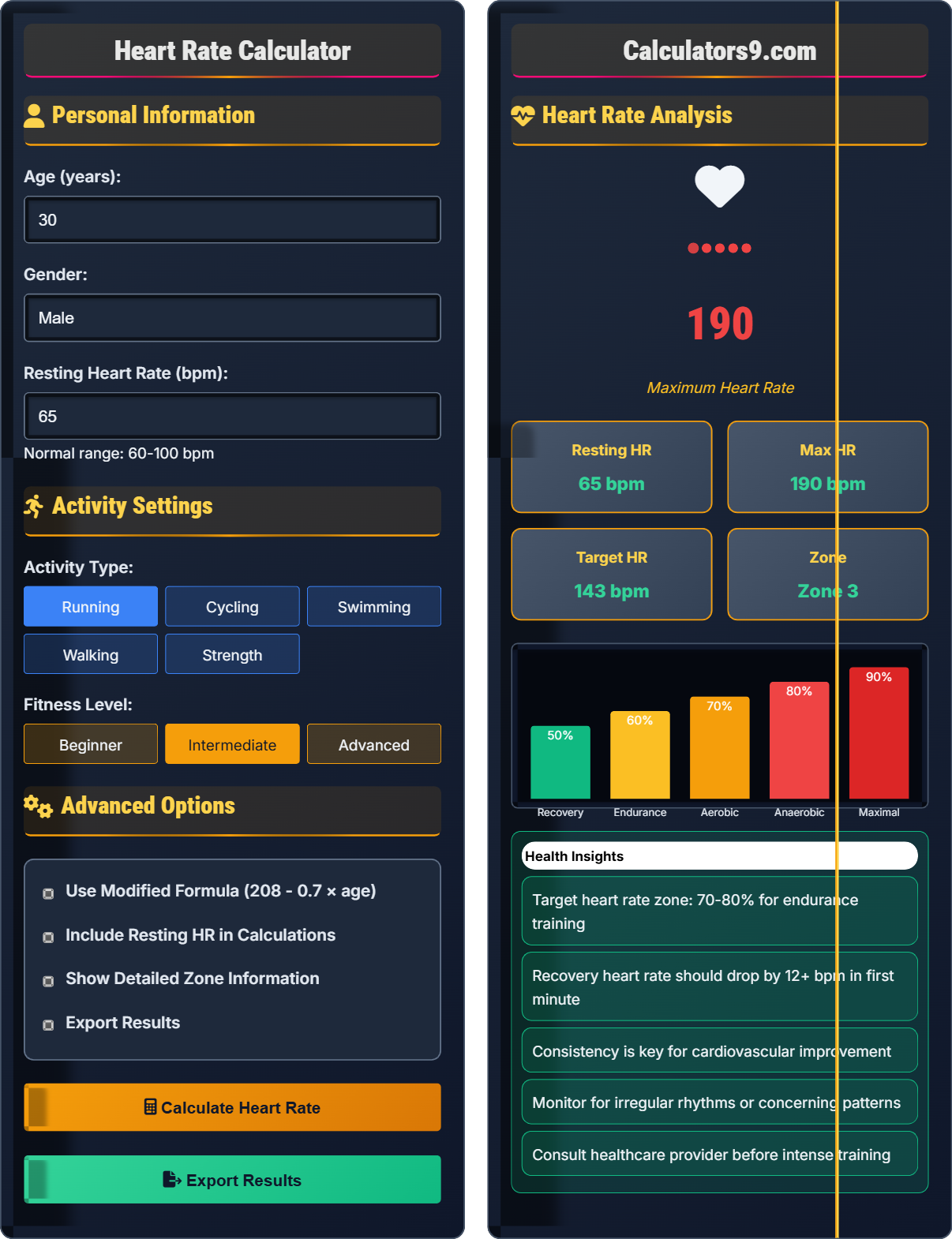 Heart Rate Calculator