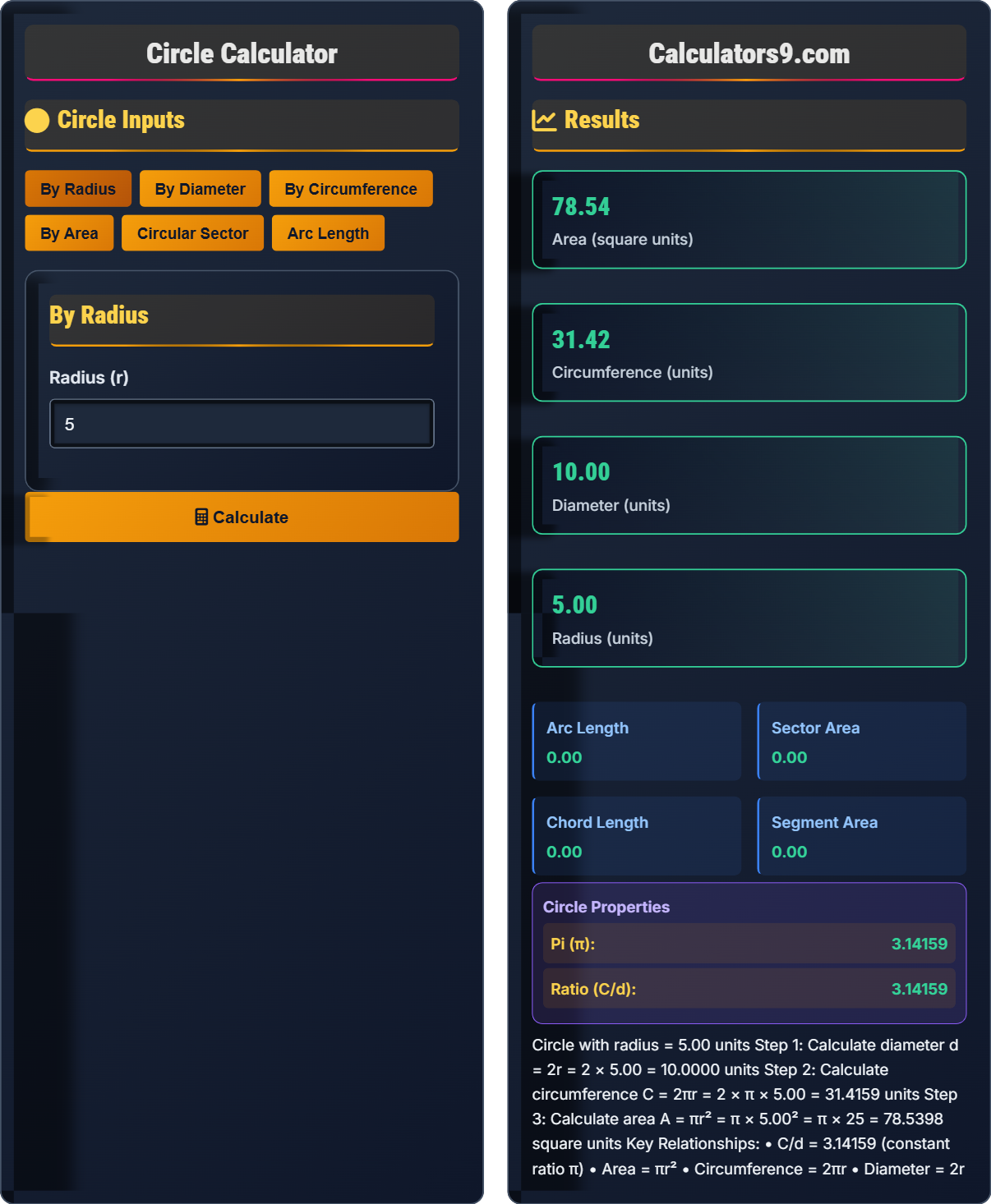 Circle Calculator