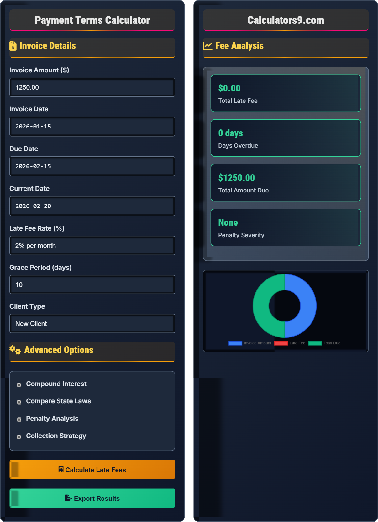 Invoice Late Fee Calculator