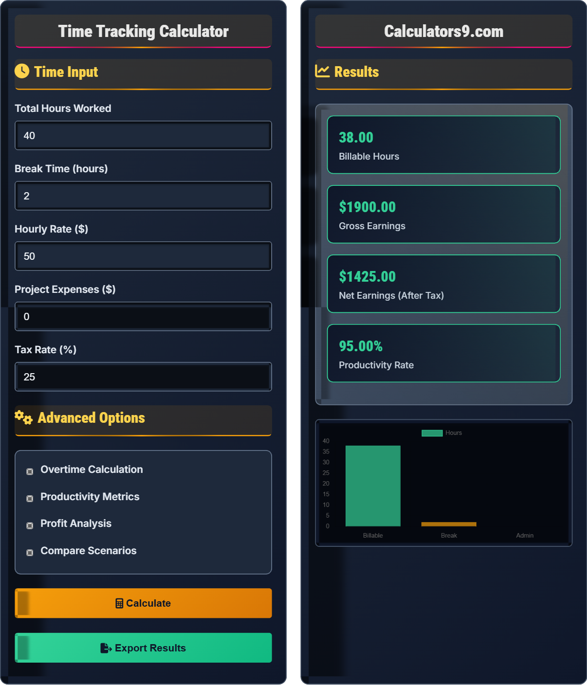 Time Tracking Calculator