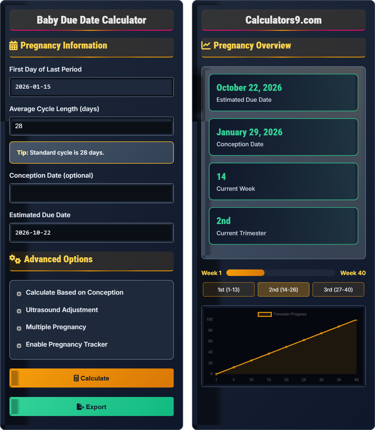 Baby Due Date Calculator