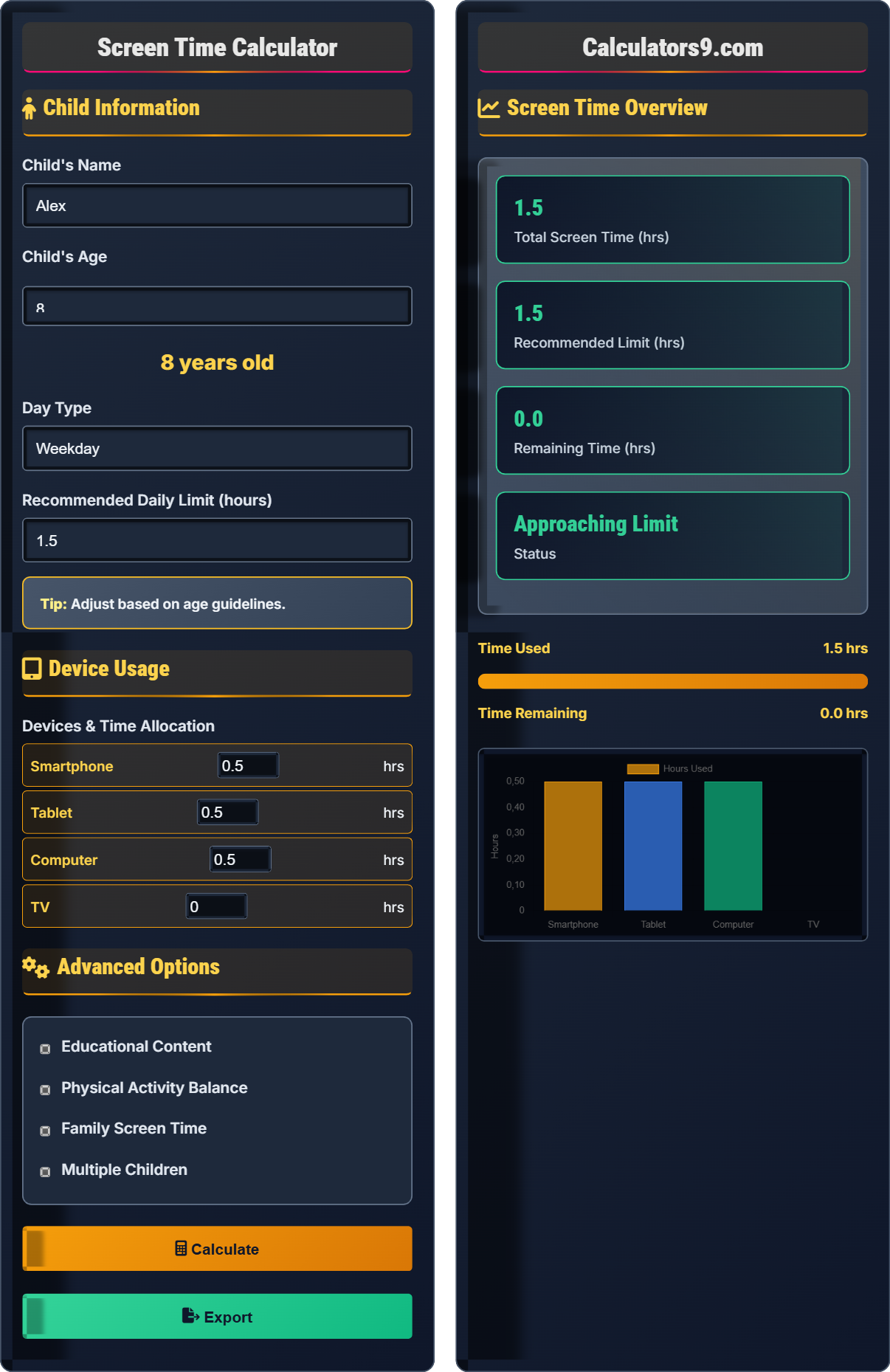 Screen Time Calculator