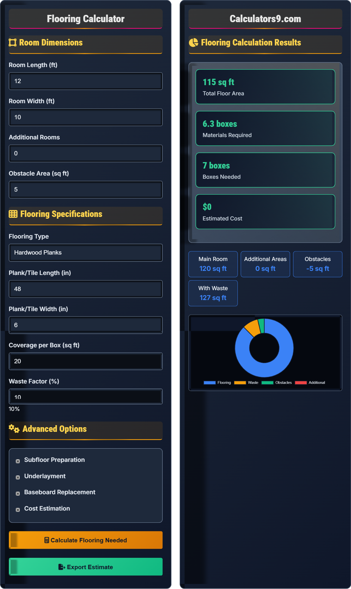 Flooring Calculator