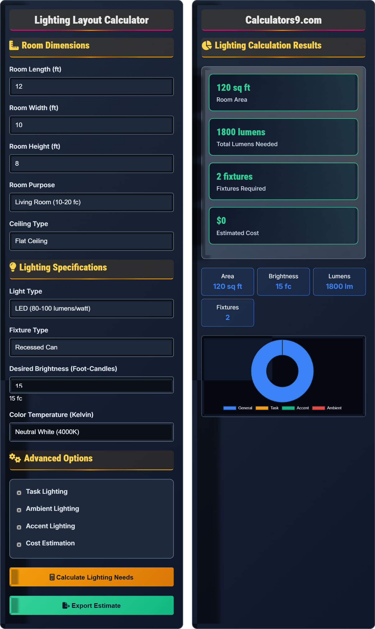 Lighting Layout Calculator