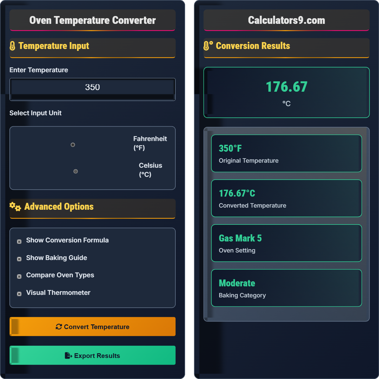 Oven Temperature Converter