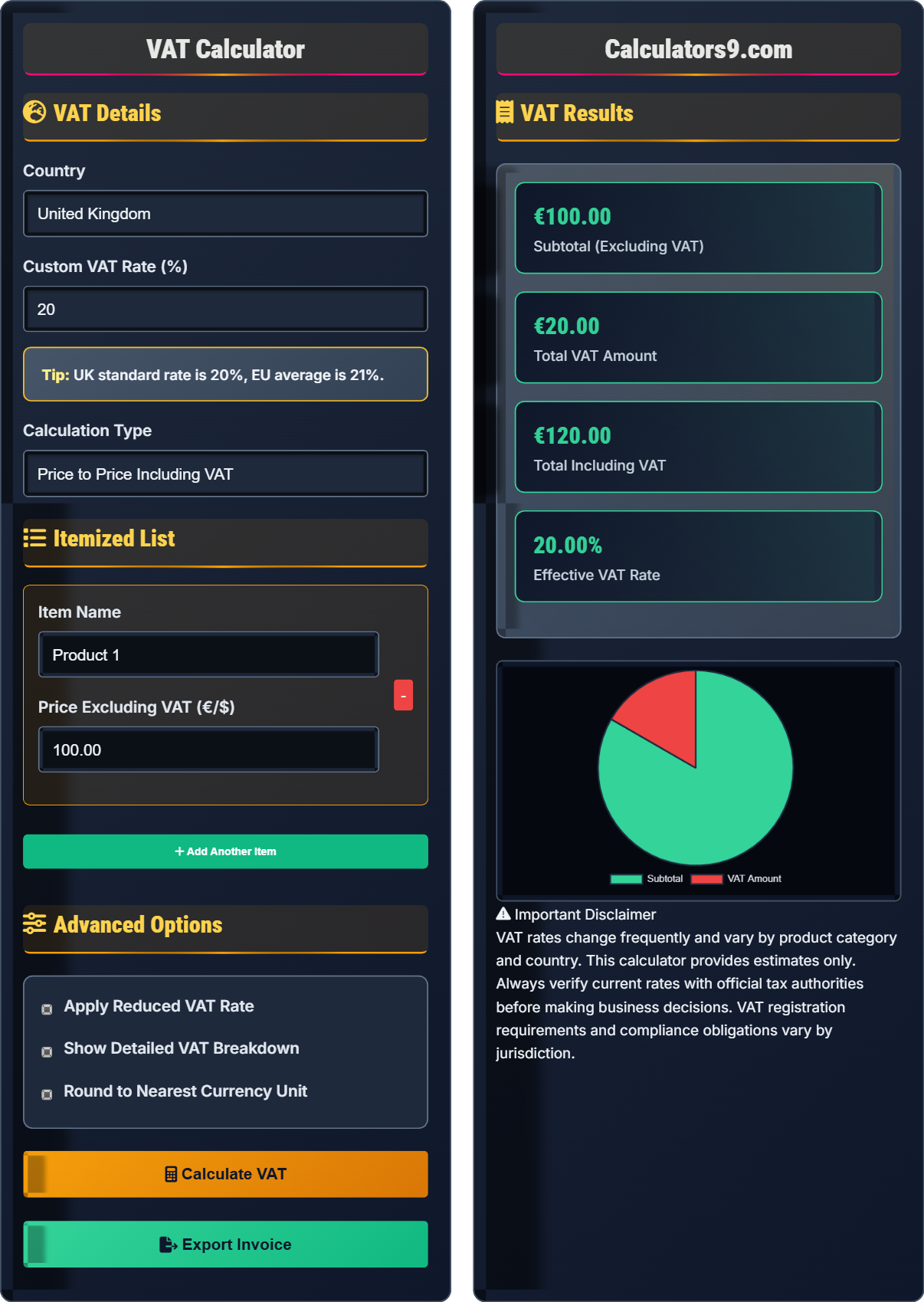 VAT Calculator