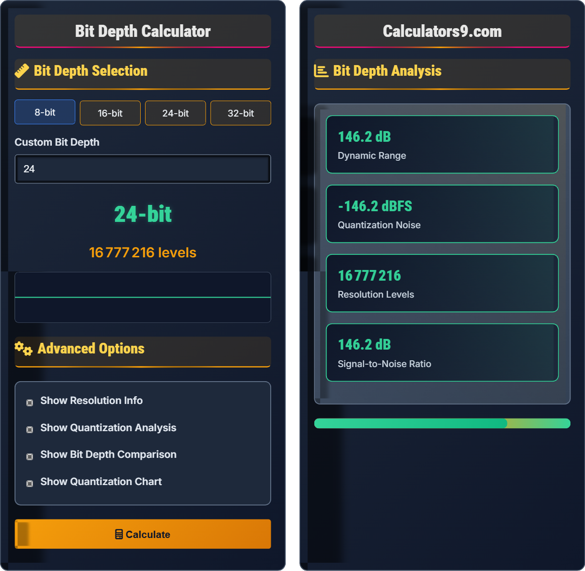 Bit Depth Calculator