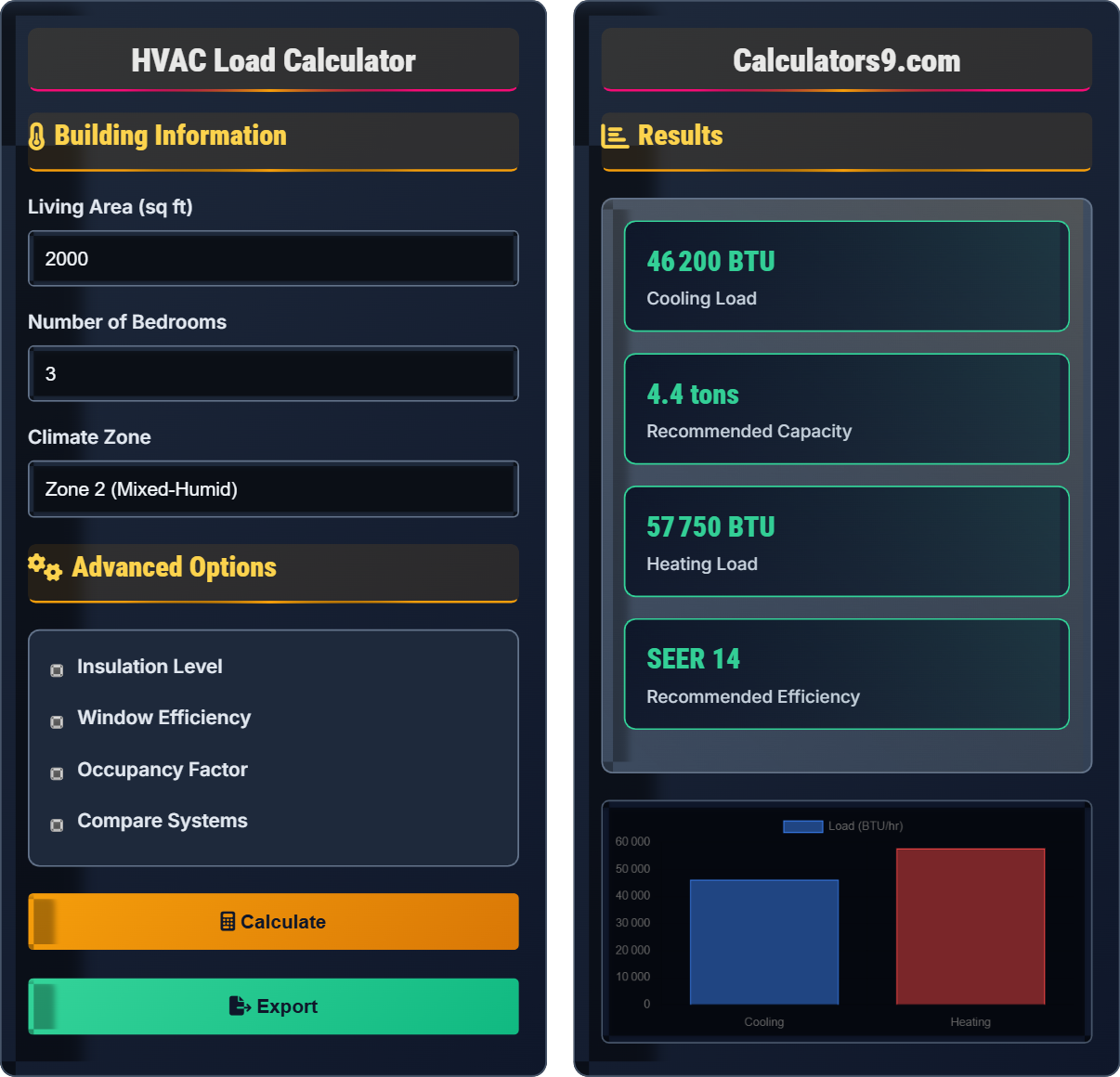 HVAC Load Calculator