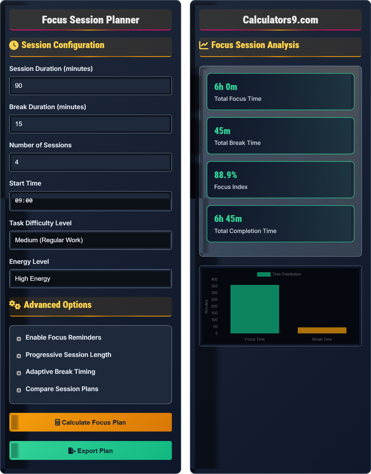 Focus Session Planner