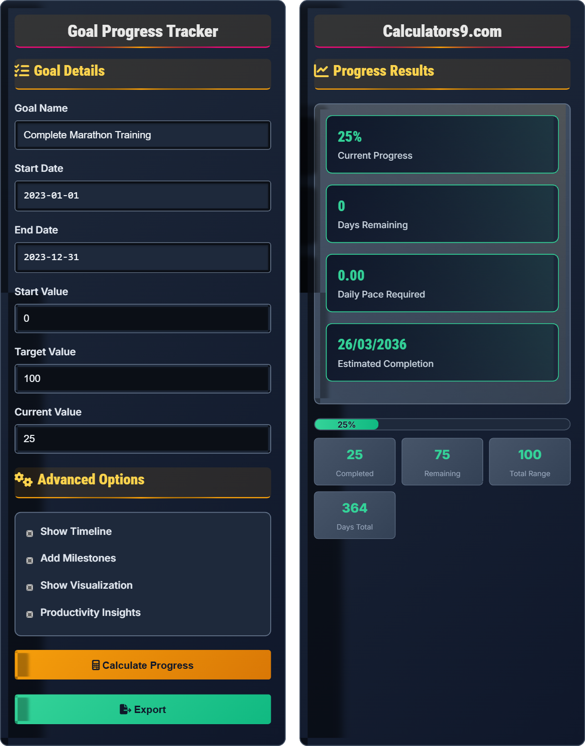 Goal Progress Tracker