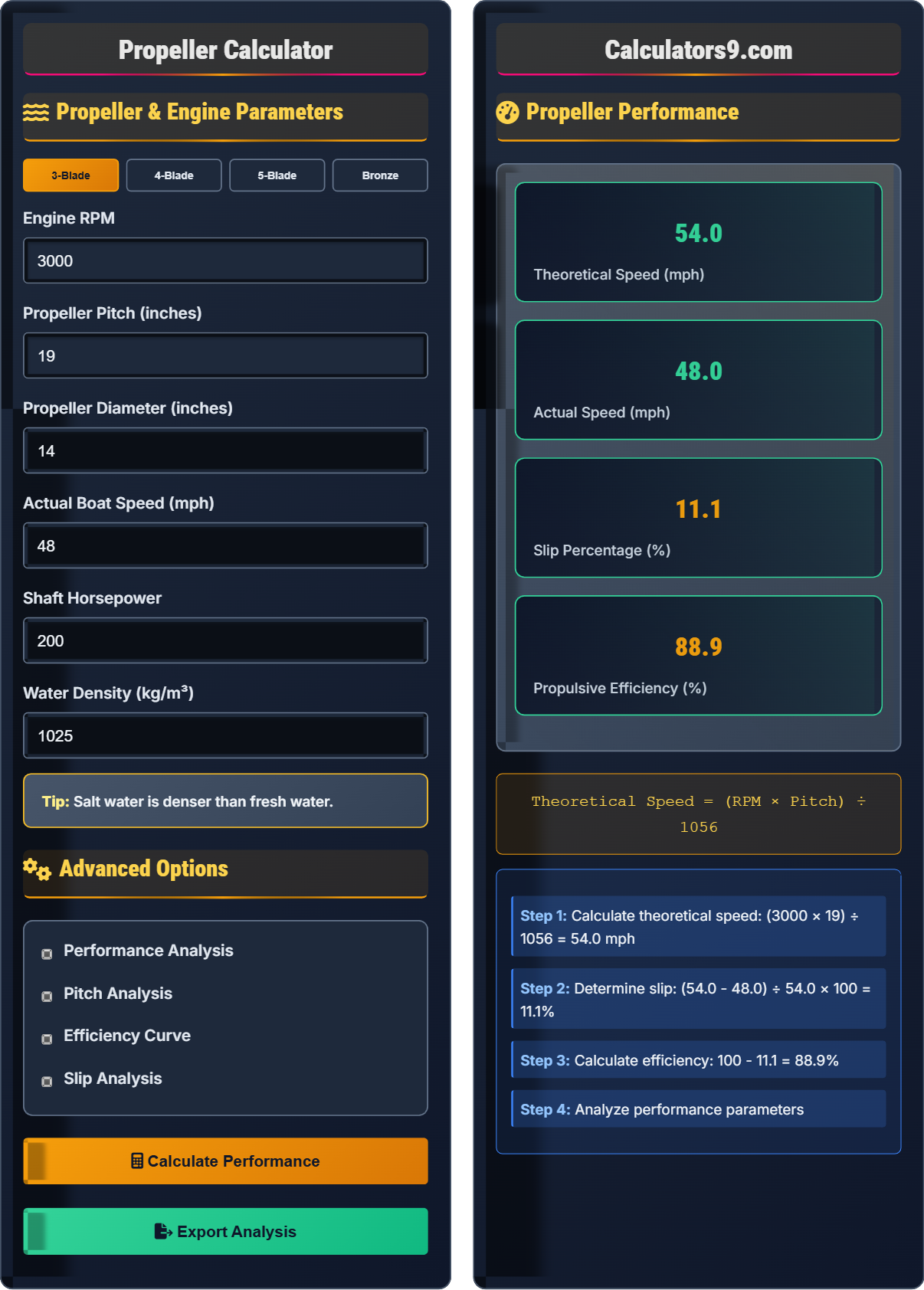 Propeller Calculator