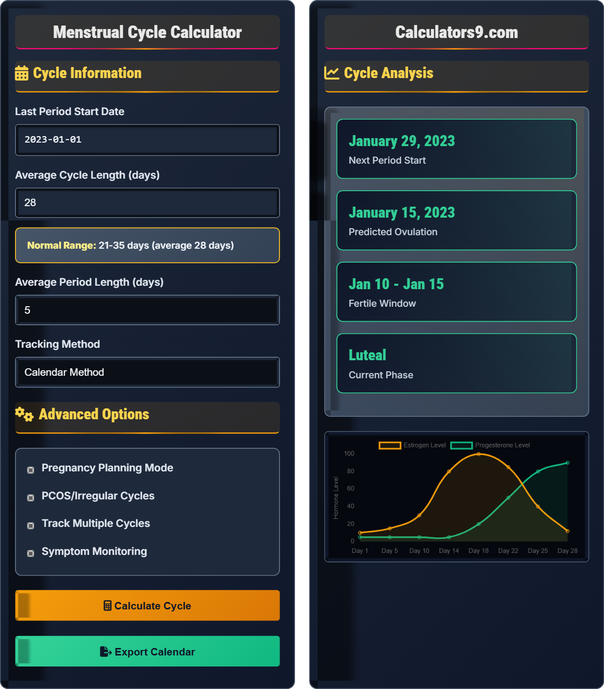Menstrual Cycle Calculator