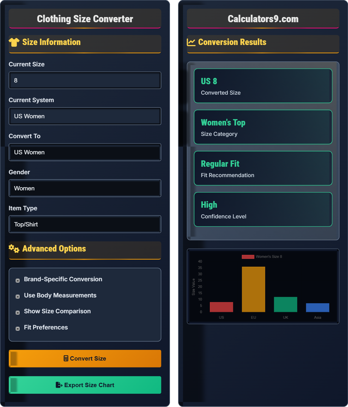 Clothing Size Converter