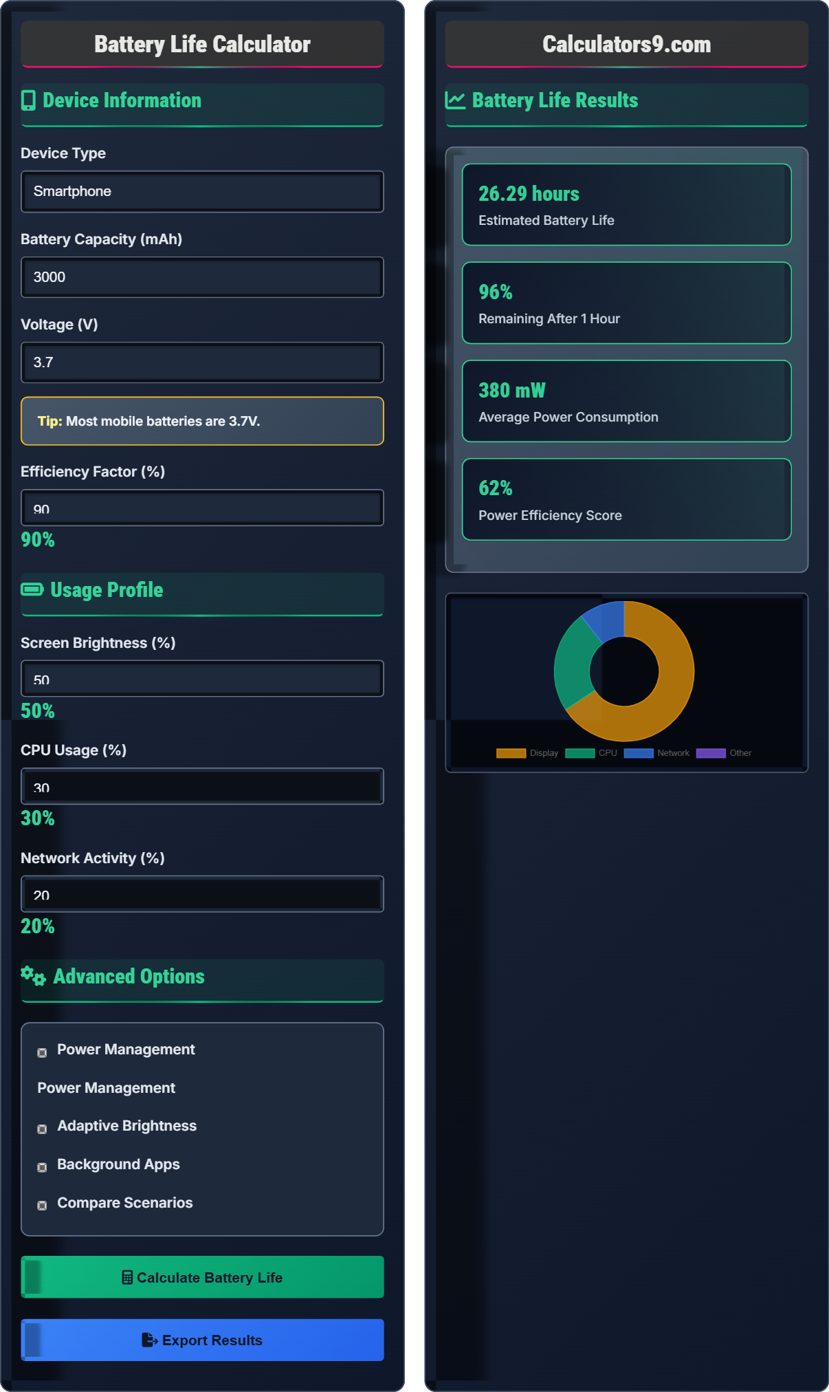 Battery Life Calculator
