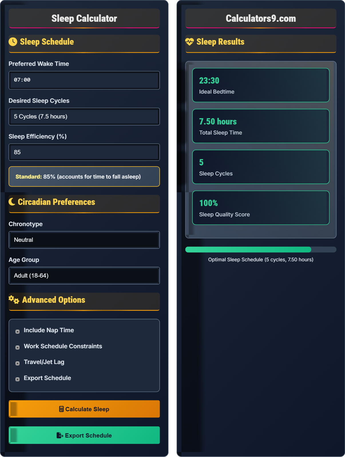 Sleep Calculator