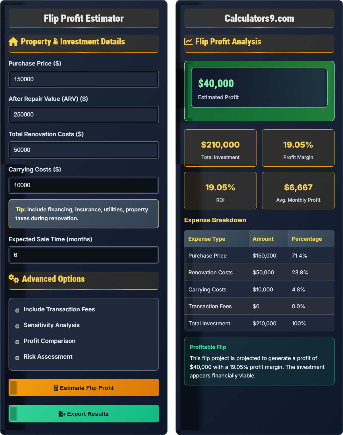 flip-profit-estimator