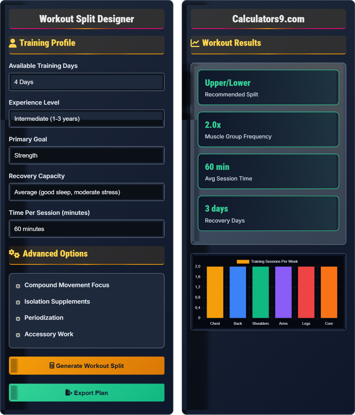 workout-split-planner