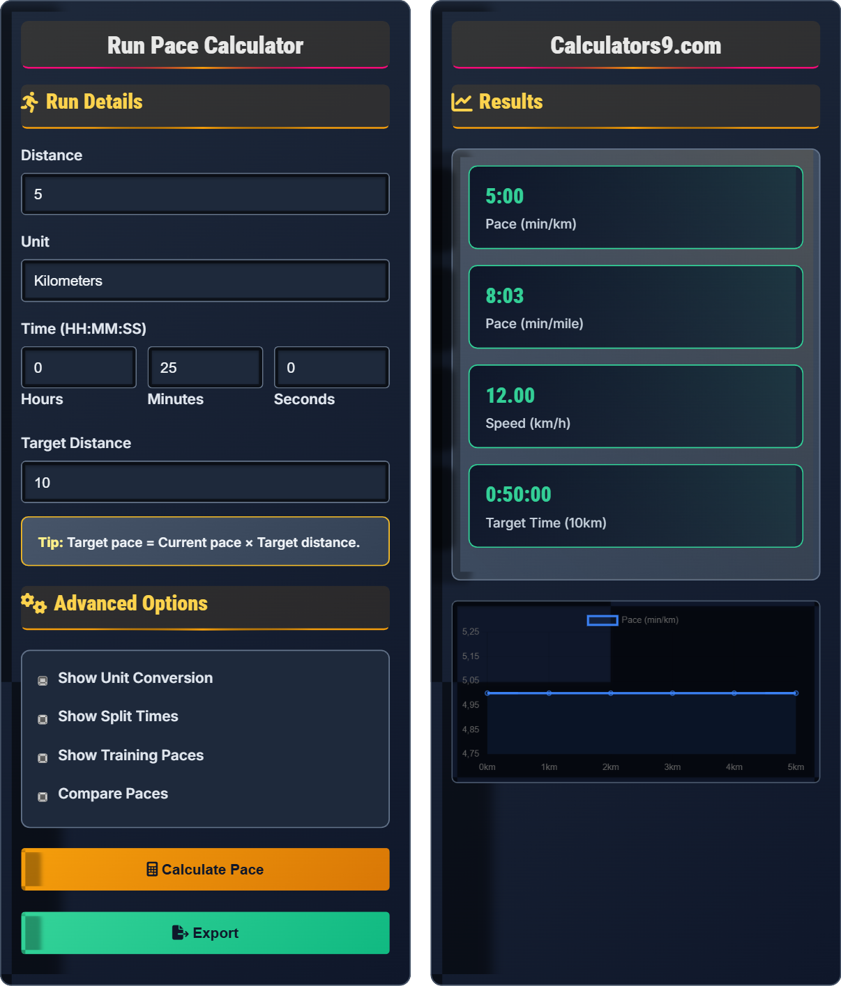 run-pace-calculator