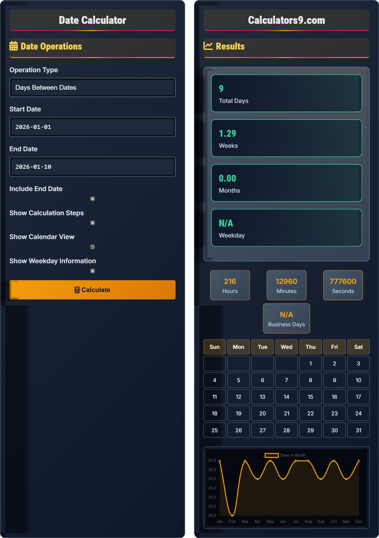 Date Calculator