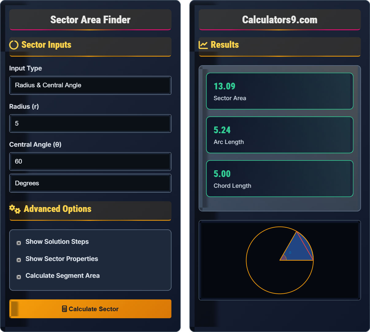 sector-area-finder