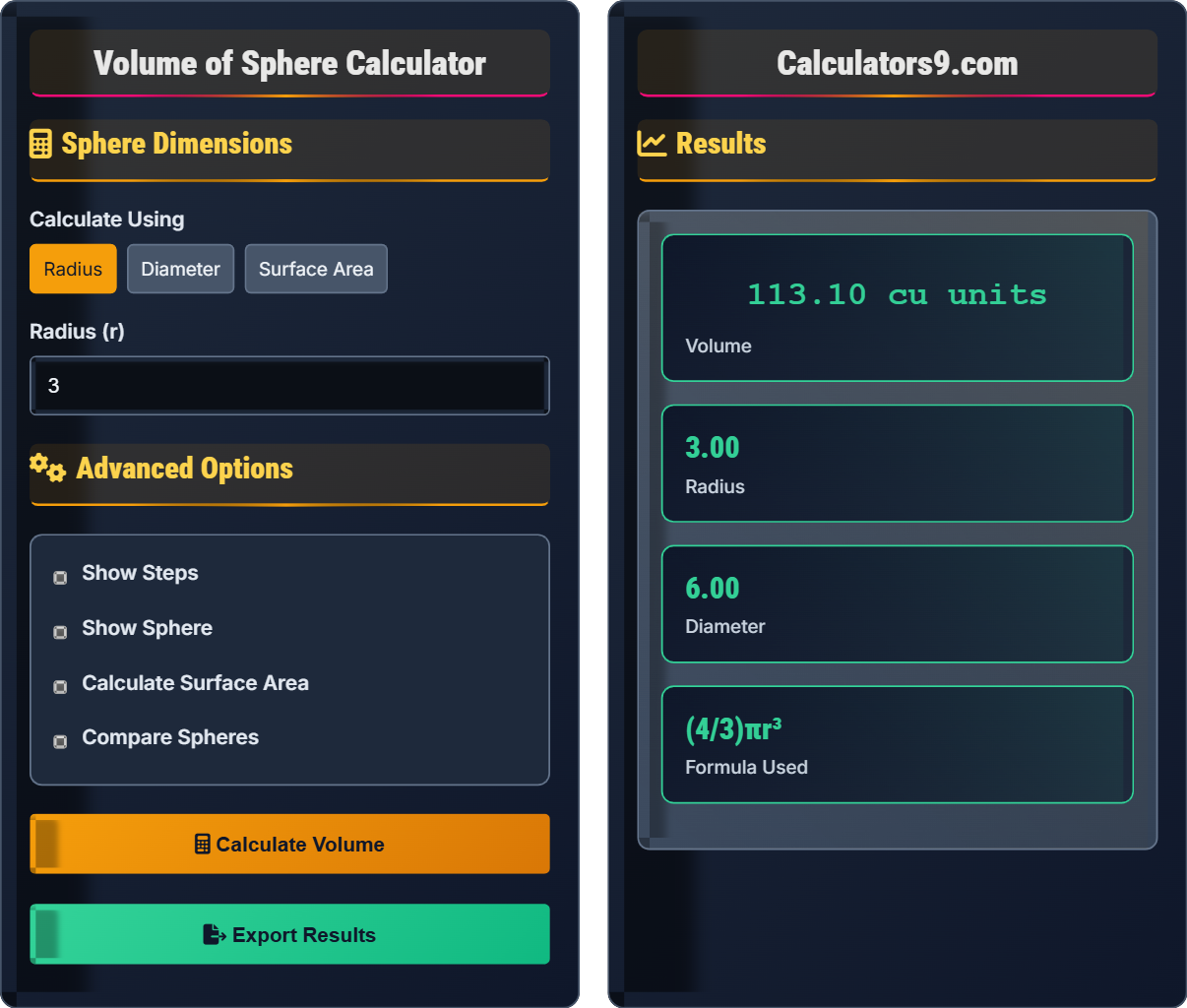 sphere-volume-calc