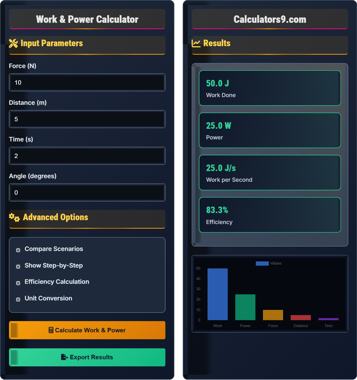 work-power-calc