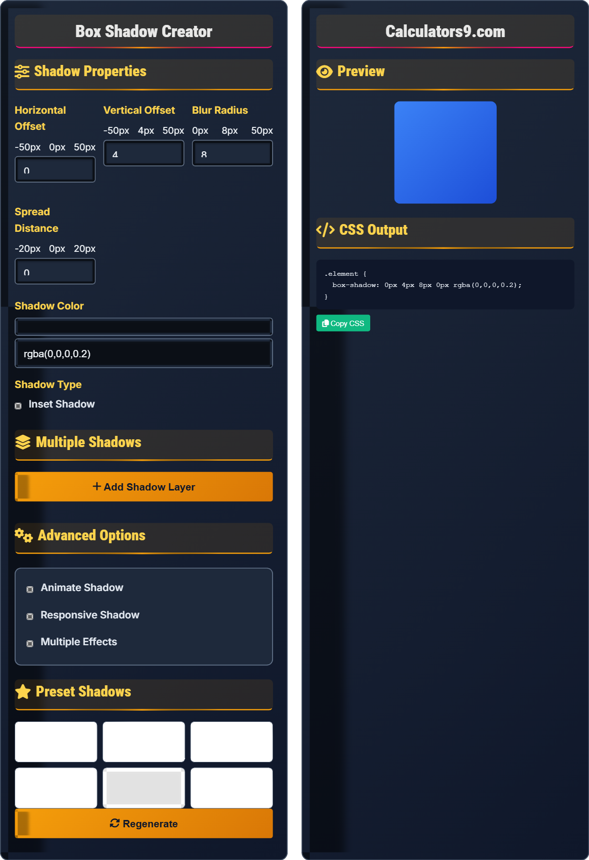 box-shadow-creator