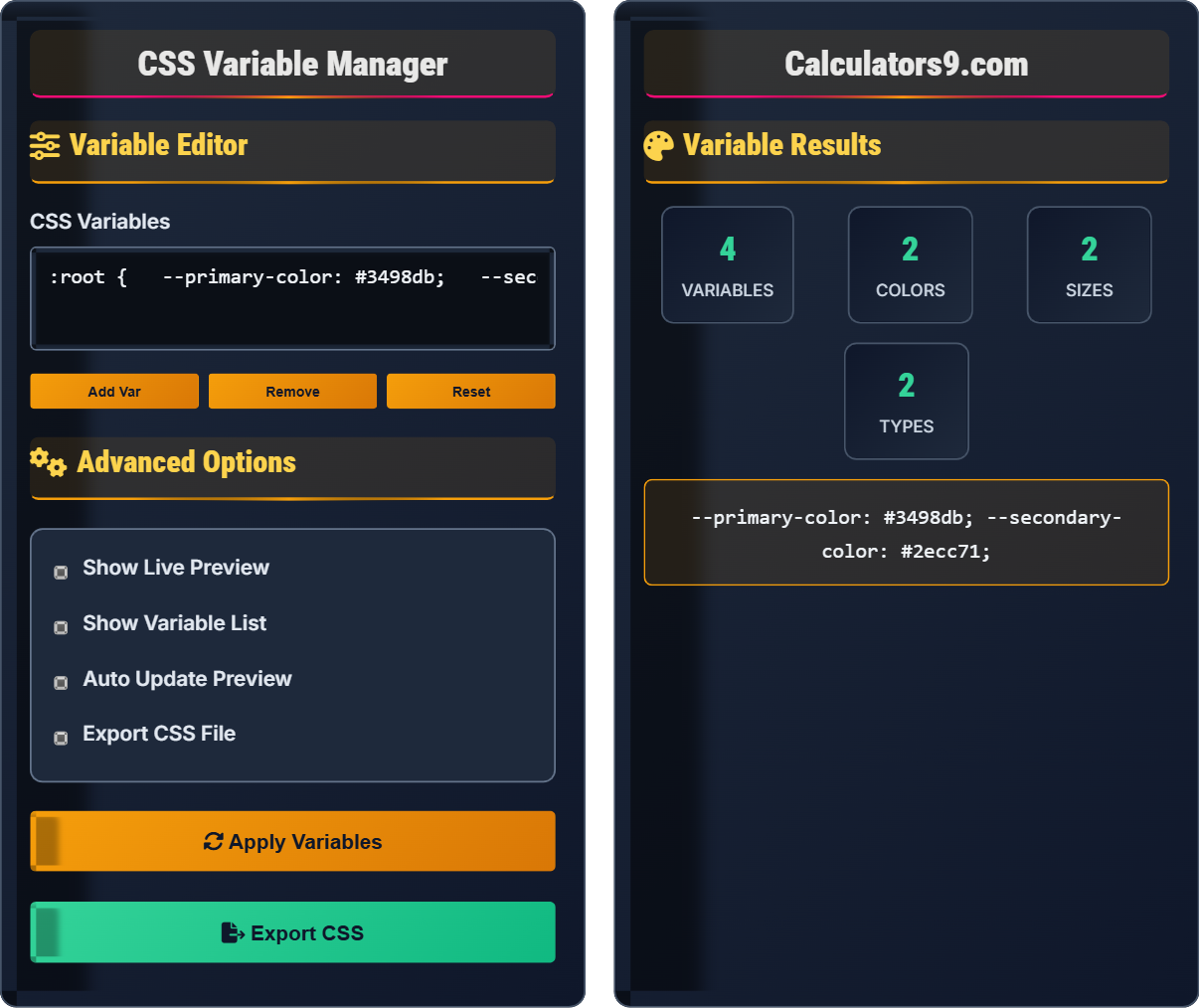 css-variable-manager