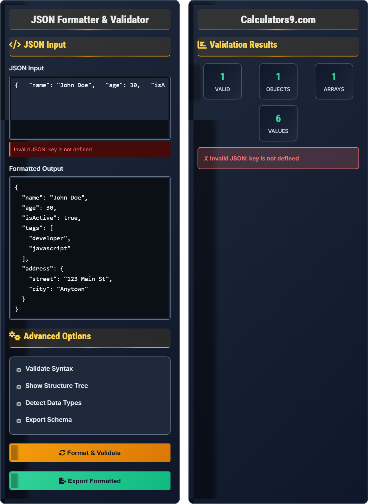 json-formatter-validator