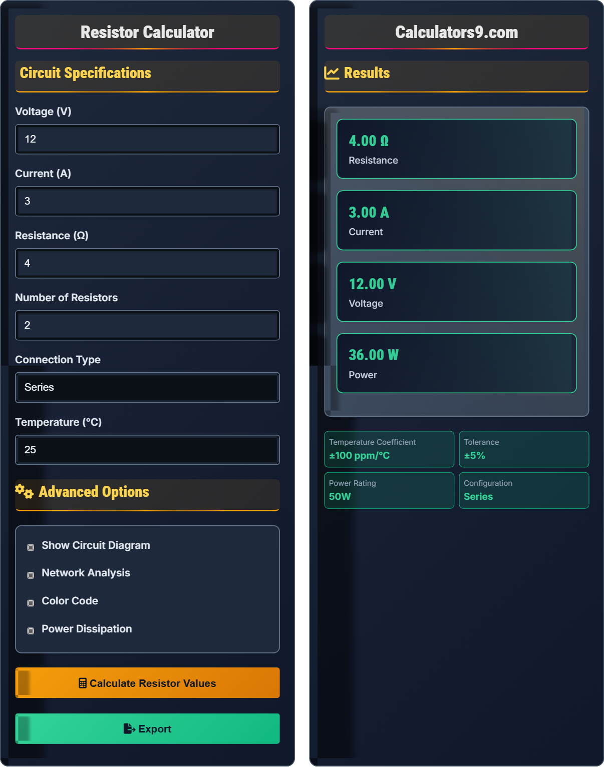 Resistor Calculator