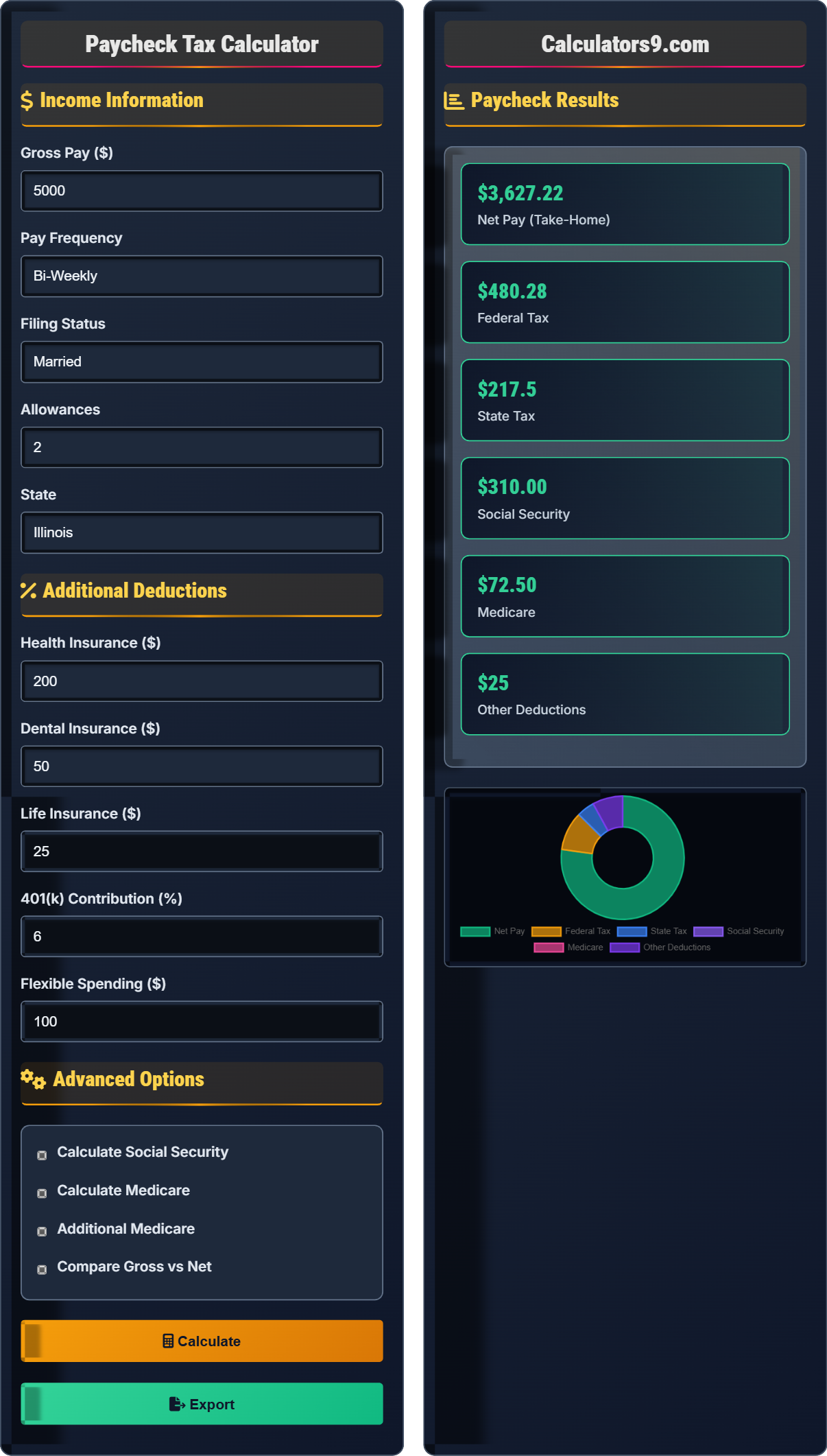 Paycheck Tax Calculator