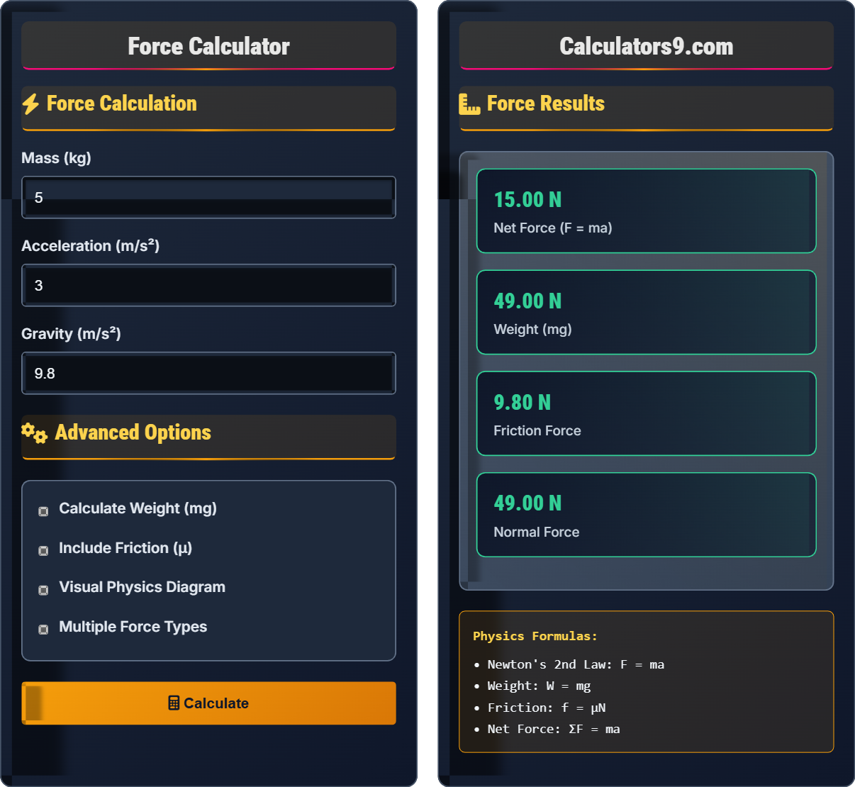 Force Calculator