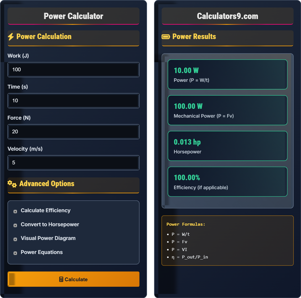 Power Calculator
