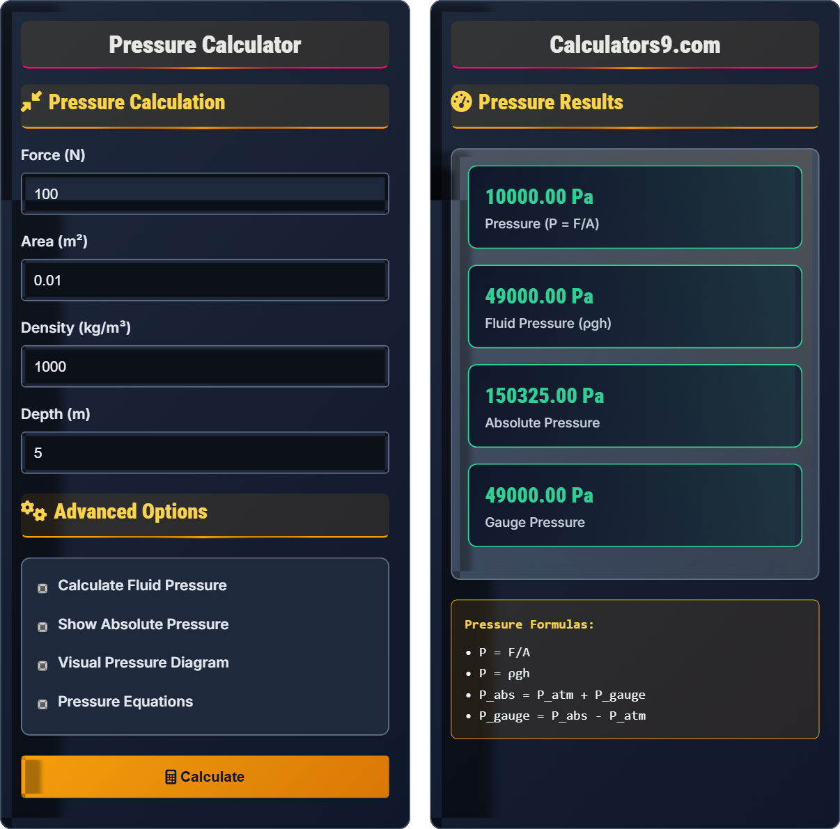 Pressure Calculator