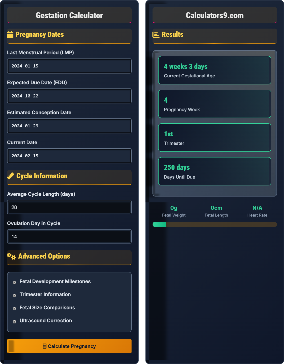 Gestation Calculator
